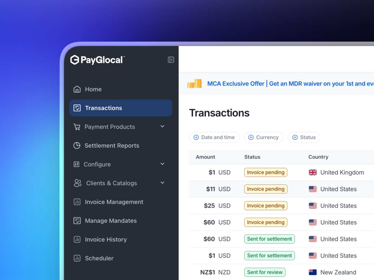 Start accepting payments